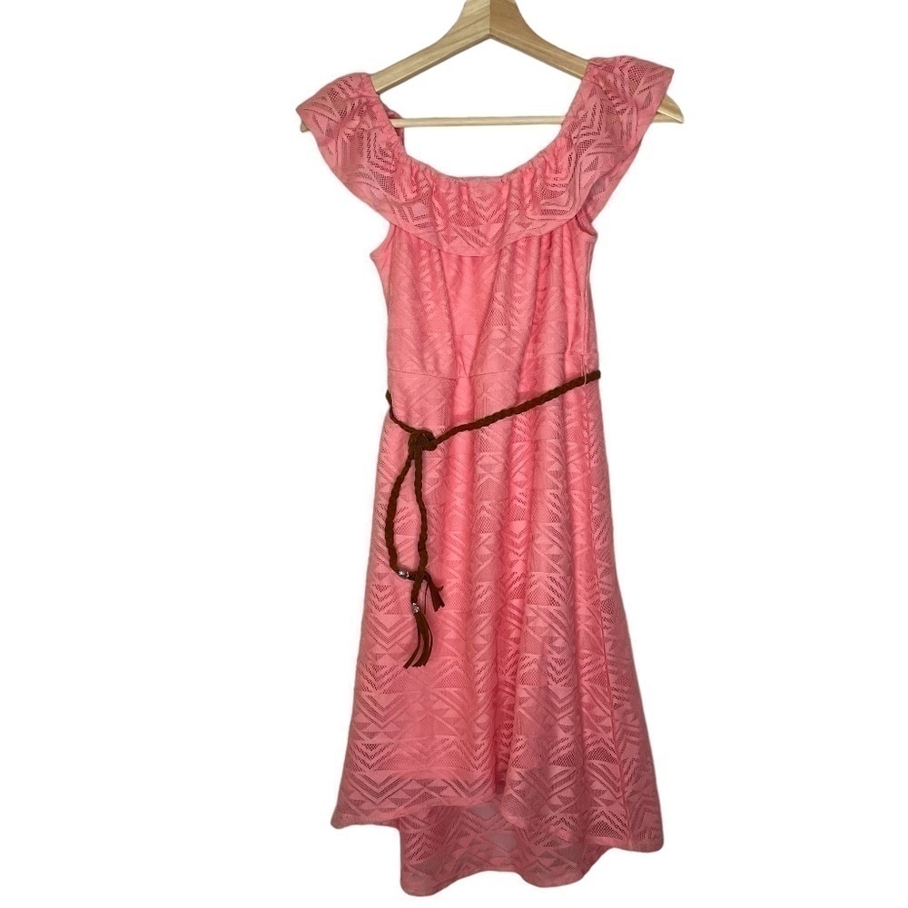 Coral Crochet Maxi Dress